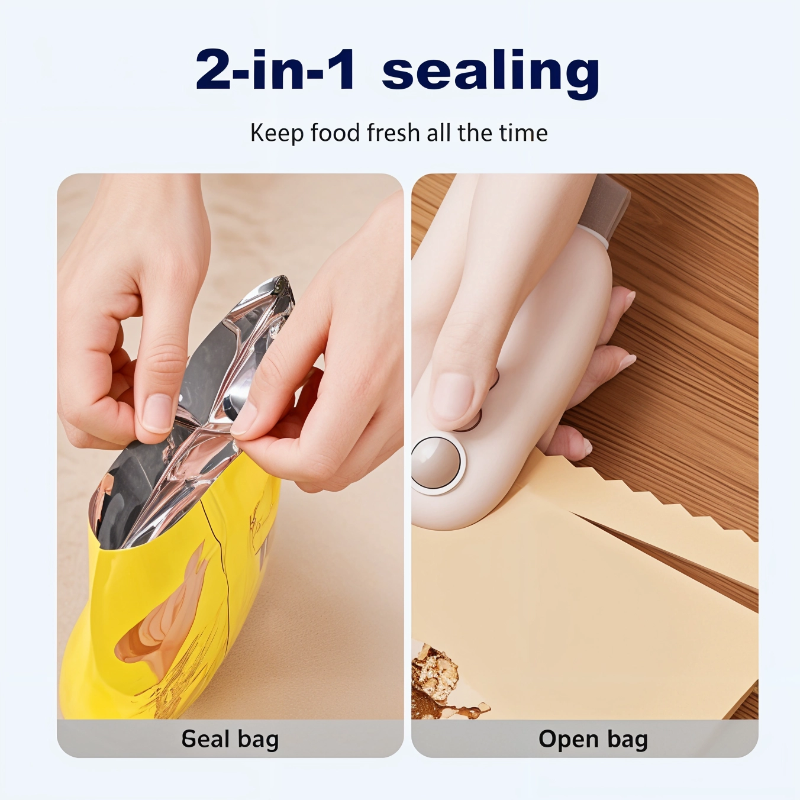 Mini Bag Sealer, Upgrade 2 in 1 USB Rechargeable Chip Bag Sealer Heat Seal Tool NO.KSA003 Mini Bag Sealer, Upgrade 2 in 1 USB Rechargeable Chip Bag Sealer Heat Seal Tool NO.KSA003