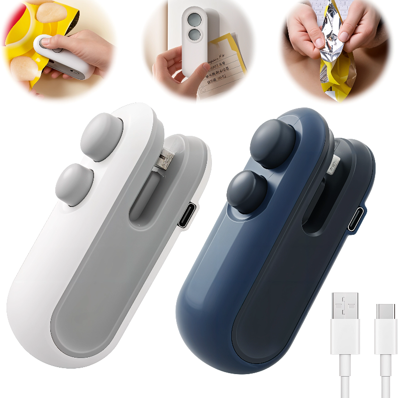 Mini Bag Sealer, Upgrade 2 in 1 USB Rechargeable Chip Bag Sealer Heat Seal Tool NO.KSA003 Mini Bag Sealer, Upgrade 2 in 1 USB Rechargeable Chip Bag Sealer Heat Seal Tool NO.KSA003