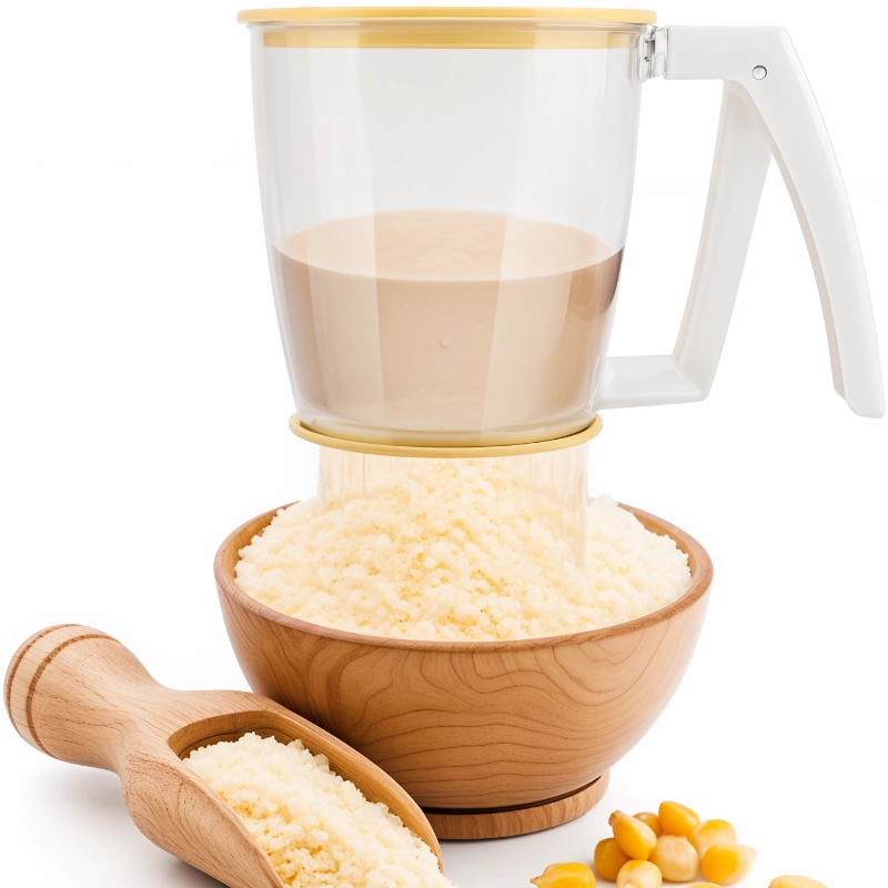 Hand held Cup Flour Sifter Strainer Powder Mesh Sieve Baking Supplies Tools with Lid NO.STG002