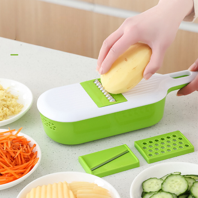 Multifunction Vegetable Cutter with Drain Basket NO.FVT007
