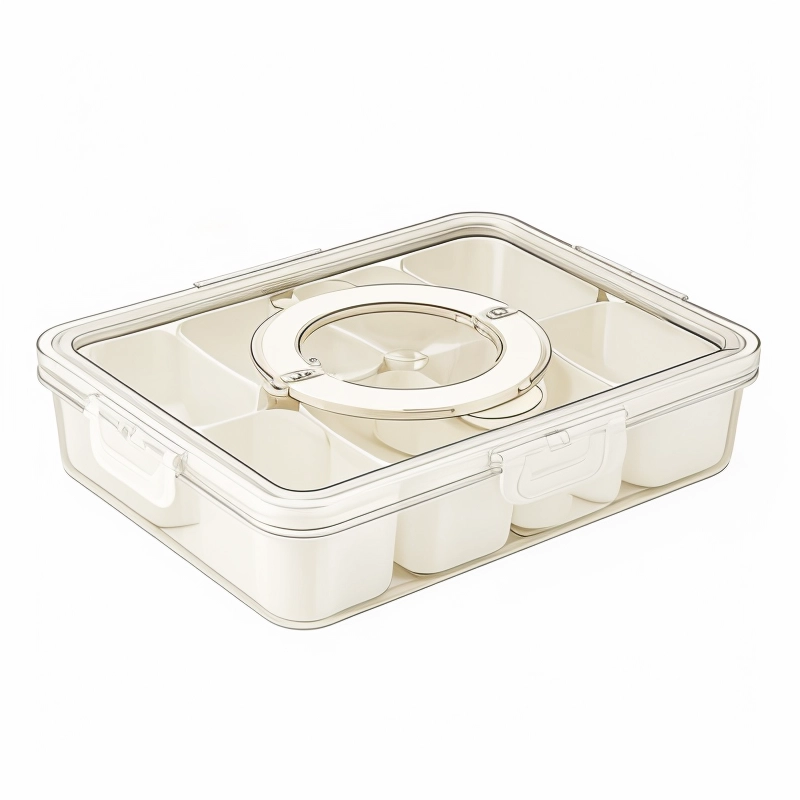 Portable Fruit Storage Containers for Fridge, 8 Compartments Snack Box Container  NO.FS001