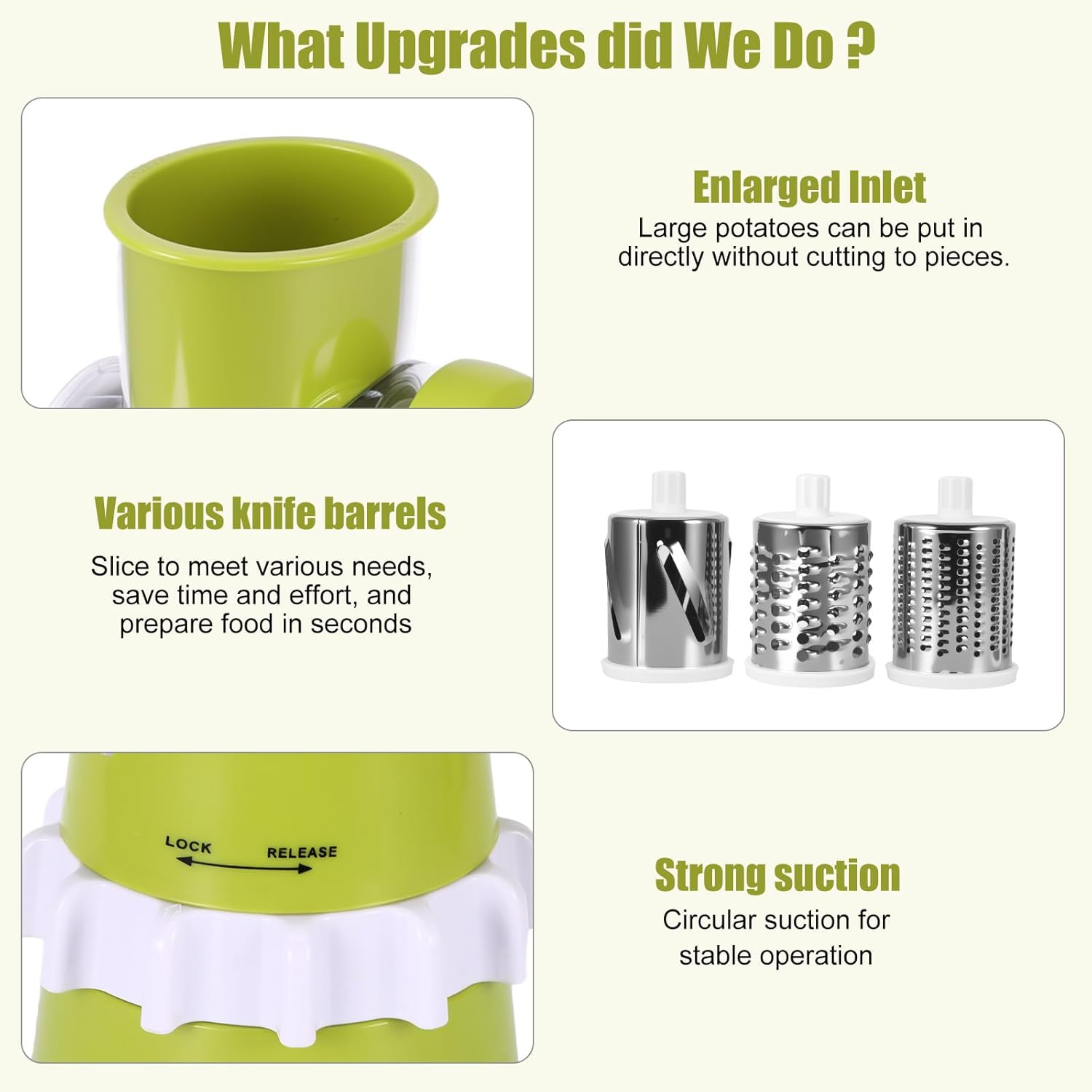 Hand Crank Vegetable Cutter 3 in 1 NO.FVT039