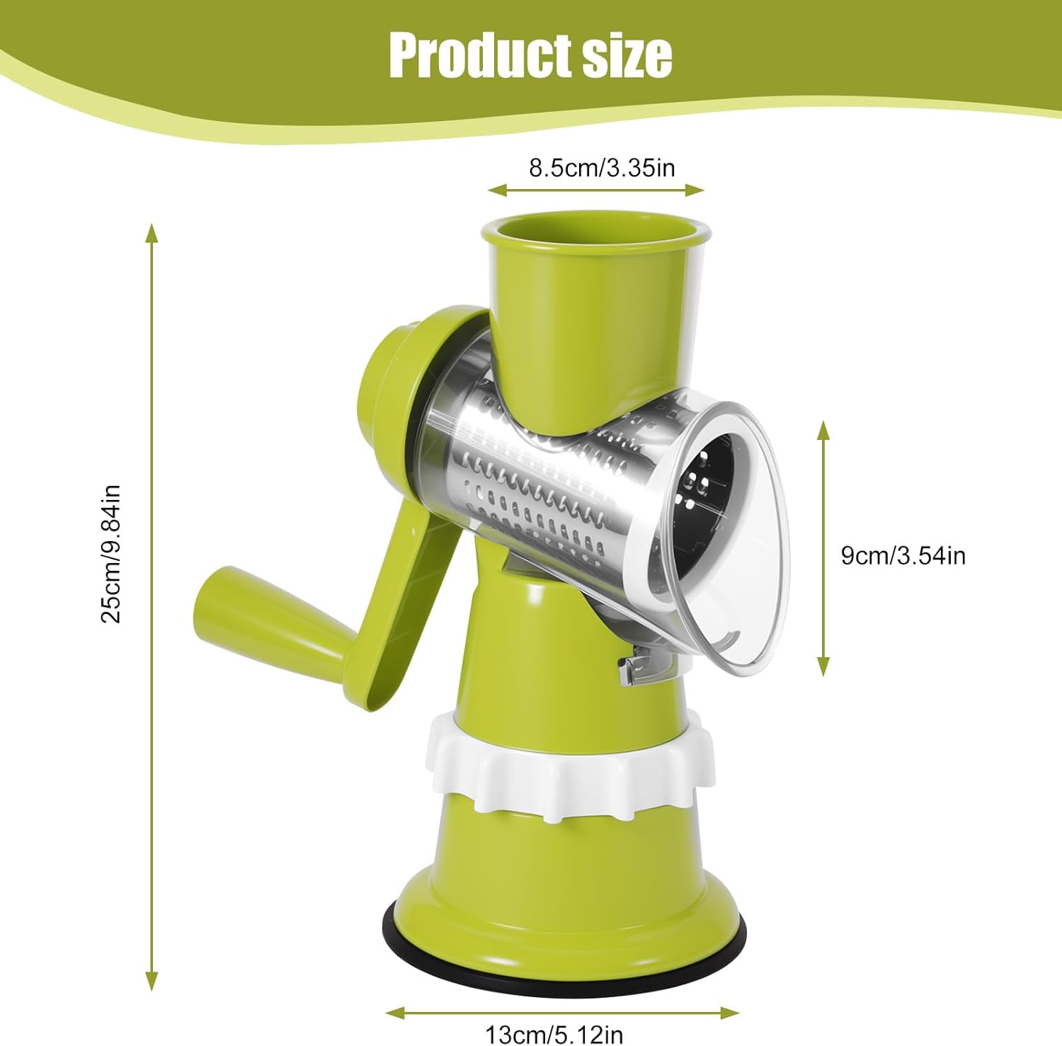 Hand Crank Vegetable Cutter 3 in 1 NO.FVT039