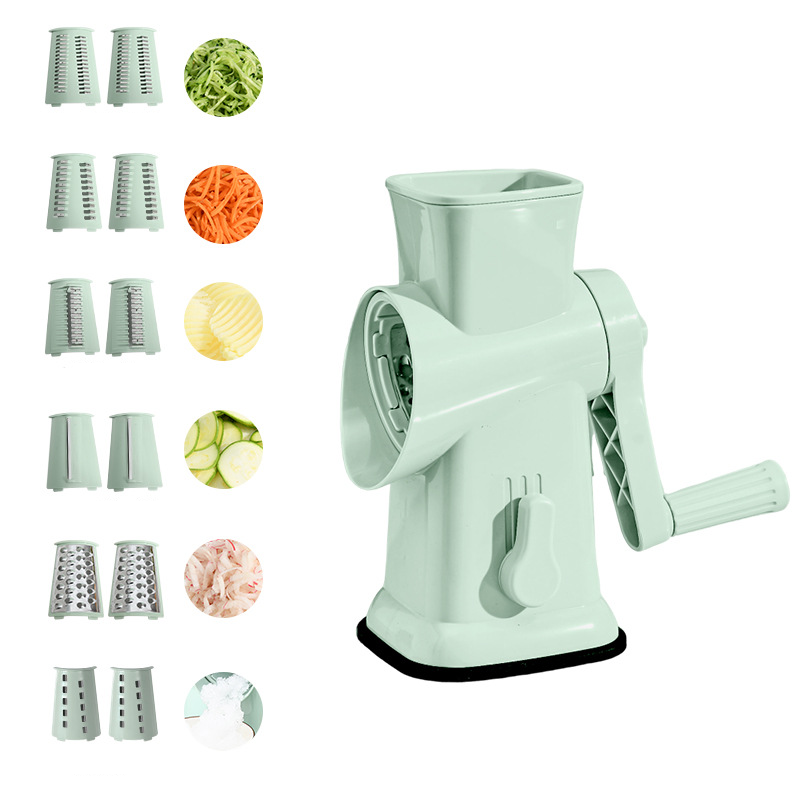 Hand Crank Vegetable Cutter 6pcs blades NO.FVT043